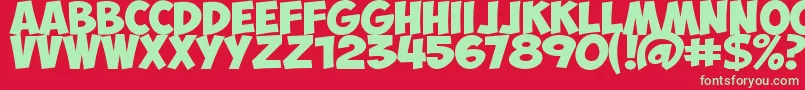 fuente ObelixProBold – Fuentes Verdes Sobre Fondo Rojo