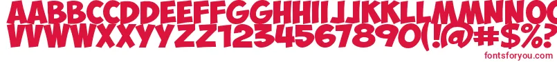 Fonte ObelixProBold – fontes vermelhas em um fundo branco