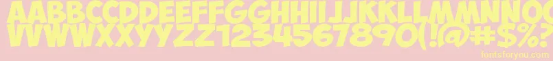 En savoir plus sur la police ObelixProBold Police ObelixProBold – polices jaunes sur fond rose