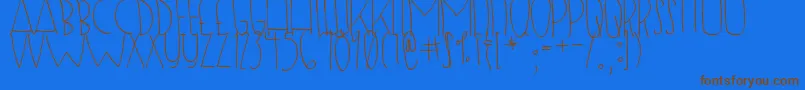 SugarShock Font – Brown Fonts on Blue Background