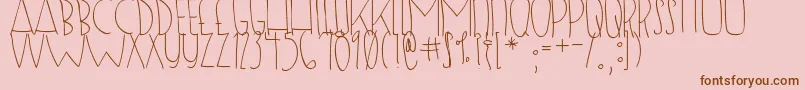 SugarShock Font – Brown Fonts on Pink Background
