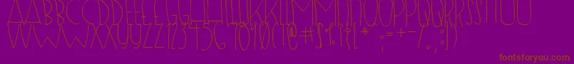 SugarShock Font – Brown Fonts on Purple Background