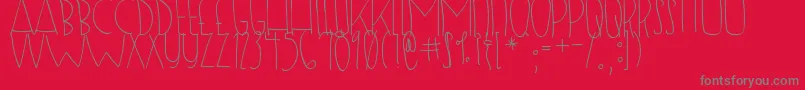 SugarShock Font – Gray Fonts on Red Background