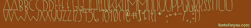 SugarShock Font – Green Fonts on Brown Background