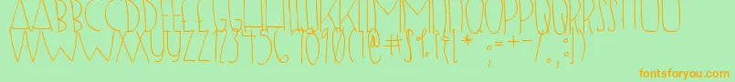 SugarShock Font – Orange Fonts on Green Background