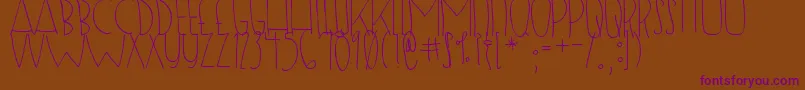 SugarShock Font – Purple Fonts on Brown Background