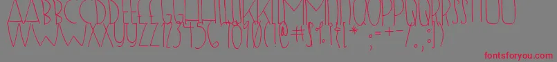 SugarShock Font – Red Fonts on Gray Background