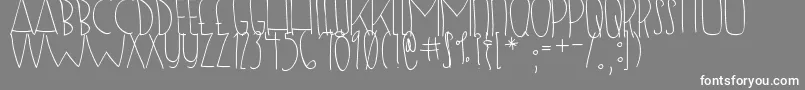 フォントSugarShock – 灰色の背景に白い文字