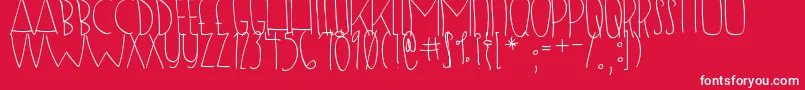 SugarShock Font – White Fonts on Red Background