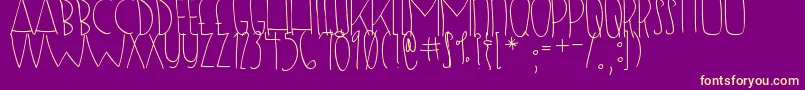 SugarShock Font – Yellow Fonts on Purple Background