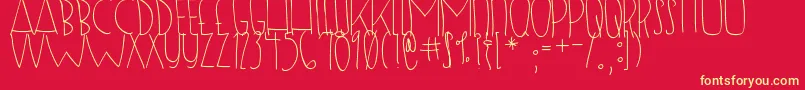 SugarShock Font – Yellow Fonts on Red Background