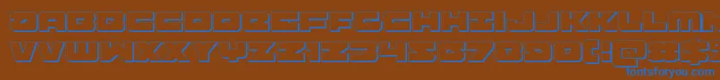 Banjin3D Font – Blue Fonts on Brown Background
