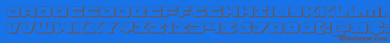 Banjin3D Font – Brown Fonts on Blue Background