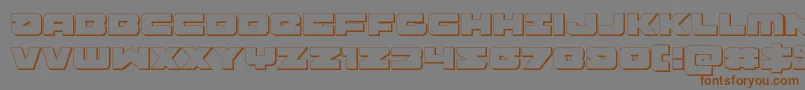 Banjin3D-Schriftart – Braune Schriften auf grauem Hintergrund