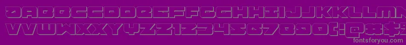 Police Banjin3D – polices grises sur fond violet