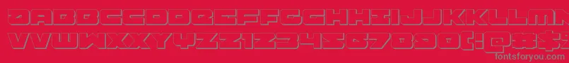 Fonte Banjin3D – fontes cinzas em um fundo vermelho