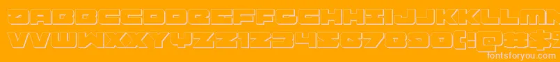 フォントBanjin3D – オレンジの背景にピンクのフォント