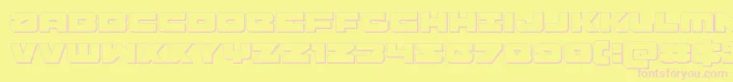 Banjin3D Font – Pink Fonts on Yellow Background