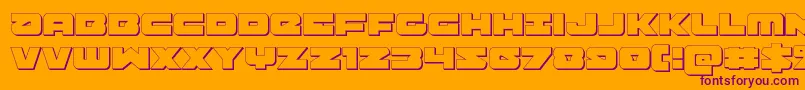 Banjin3D Font – Purple Fonts on Orange Background