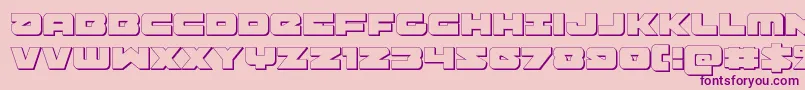 fuente Banjin3D – Fuentes Moradas Sobre Fondo Rosa