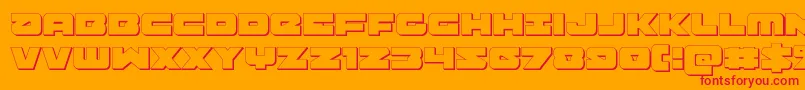 Шрифт Banjin3D – красные шрифты на оранжевом фоне