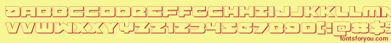 Banjin3D Font – Red Fonts on Yellow Background