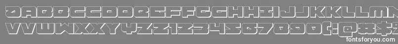 フォントBanjin3D – 灰色の背景に白い文字