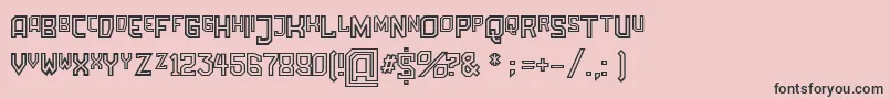 フォントAmbossOutline – ピンクの背景に黒い文字