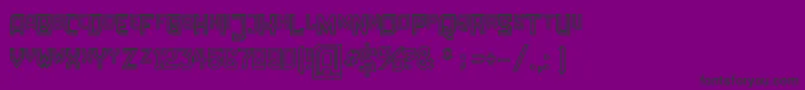 AmbossOutline-fontti – mustat fontit violetilla taustalla