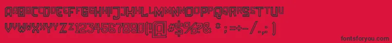 AmbossOutline Font – Black Fonts on Red Background