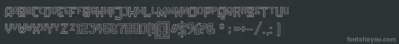 AmbossOutline-Schriftart – Graue Schriften auf schwarzem Hintergrund