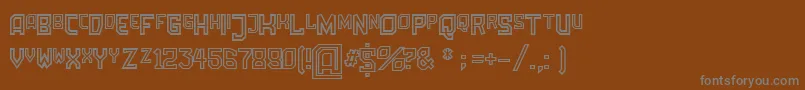 Weitere Informationen zur AmbossOutline-Schriftart AmbossOutline-Schriftart – Graue Schriften auf braunem Hintergrund