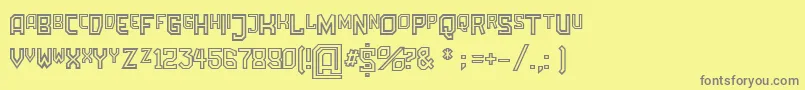 AmbossOutline Font – Gray Fonts on Yellow Background