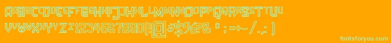 AmbossOutline Font – Green Fonts on Orange Background