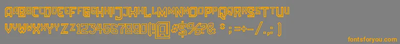 AmbossOutline Font – Orange Fonts on Gray Background