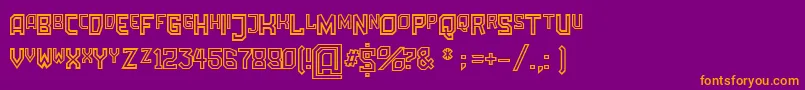 AmbossOutline Font – Orange Fonts on Purple Background