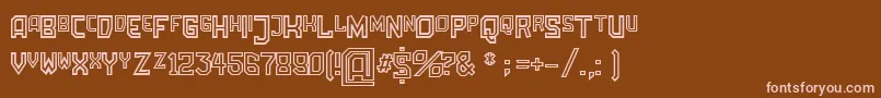 AmbossOutline Font – Pink Fonts on Brown Background