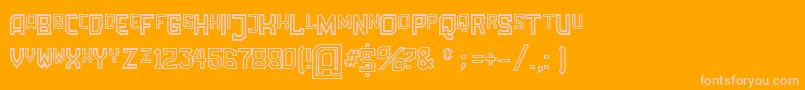 AmbossOutline Font – Pink Fonts on Orange Background