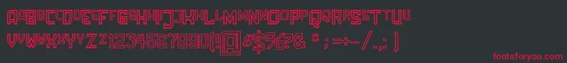 AmbossOutline Font – Red Fonts on Black Background