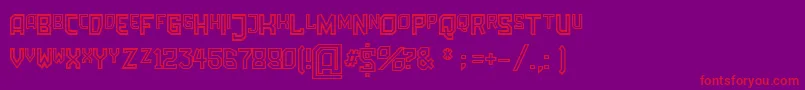 AmbossOutline Font – Red Fonts on Purple Background