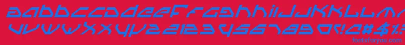 Spyv3i Font – Blue Fonts on Red Background