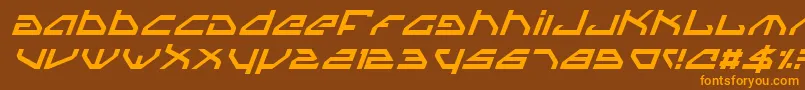 Spyv3i Font – Orange Fonts on Brown Background