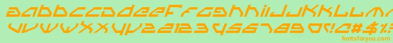 Spyv3i Font – Orange Fonts on Green Background