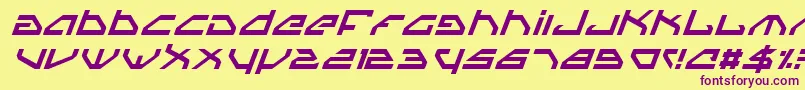 Spyv3i Font – Purple Fonts on Yellow Background