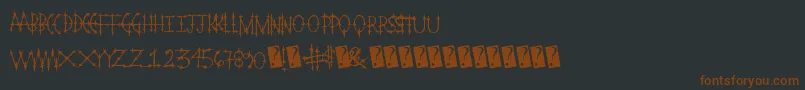 Pleasurecastlestandard Font – Brown Fonts on Black Background