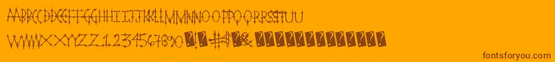 Pleasurecastlestandard Font – Brown Fonts on Orange Background