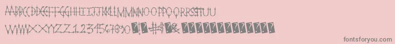 Pleasurecastlestandard Font – Gray Fonts on Pink Background