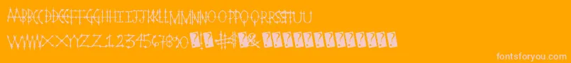 Pleasurecastlestandard Font – Pink Fonts on Orange Background