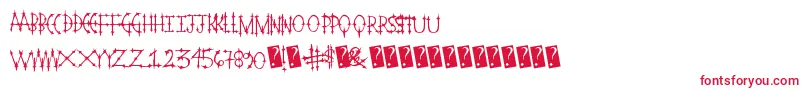 Pleasurecastlestandard Font – Red Fonts on White Background