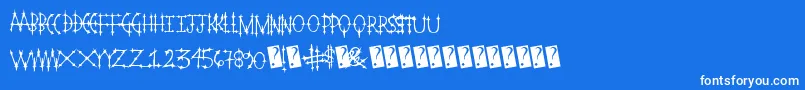 Pleasurecastlestandard Font – White Fonts on Blue Background